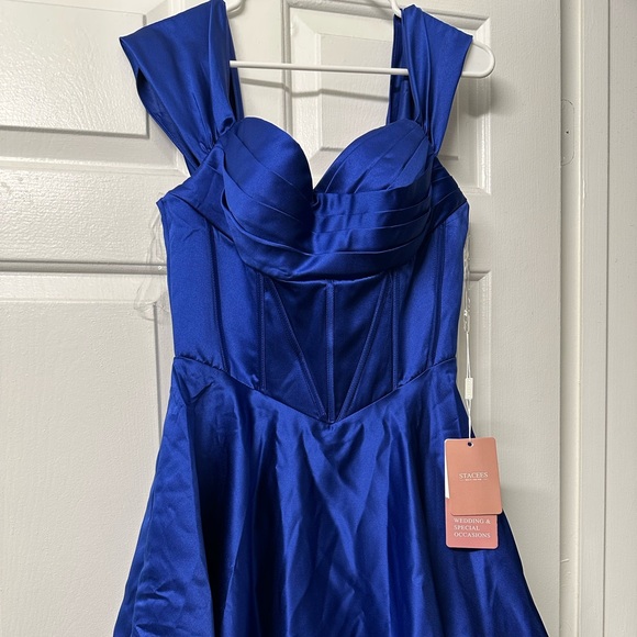 Stacees Dresses Royal Blue 8 - Picture 4 of 4